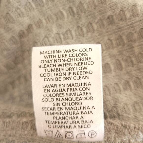 Chaser Thermal Waffle Long Sleeve Tee Gray Raglan Sleeve Medium - Picture 11 of 11